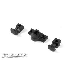 Placa superior freno plástico + soporte barra estabilizadora trasera Xray 344050