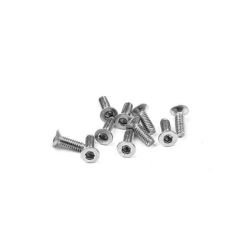 Tornillo hexagonal inoxidable cabeza avellanada M2x6 (10) Xray 903206