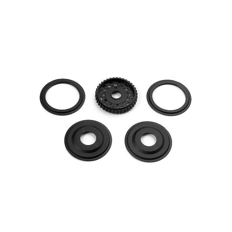 Polea diferencial 38T con tapas guardapolvo Xray Ref. 305058