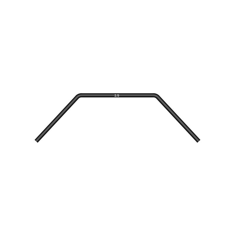 Barra estabilizadora delantera 2.5 mm corta Xray 342485-S