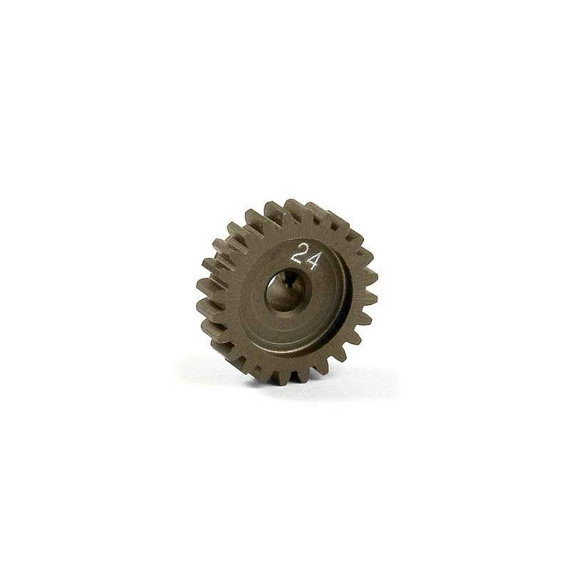 Piñón aluminio estrecho tratamiento duro 24T 48P Xray Ref. 305924