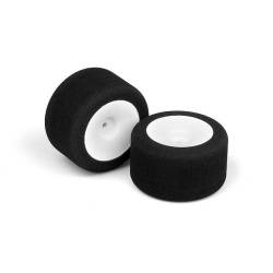Rueda montada foam trasera M18T 25° blanca (2) Xray 389561