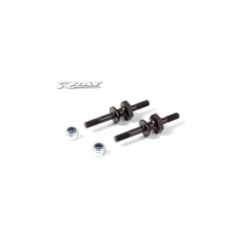 Soporte amortiguador acero M4/M3 (2) Xray 358048