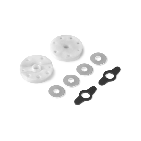 Pistón amortiguador 2 vías Delrin 5H (1.5 mm) + 2H (1.0 mm) (2) Xray 358027