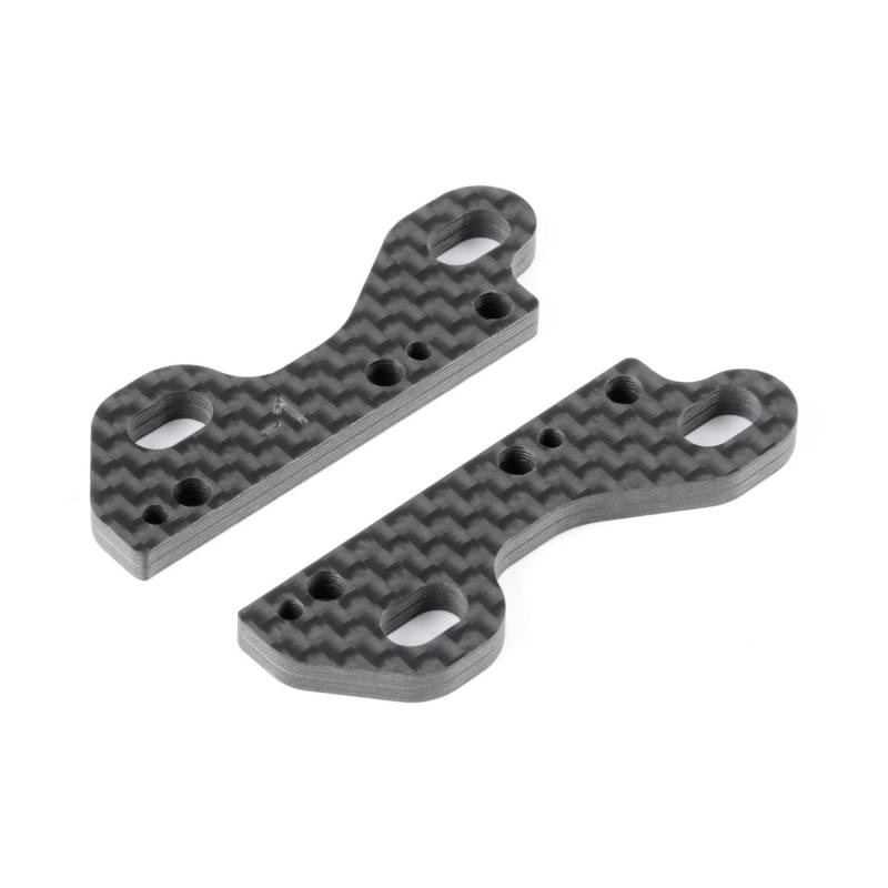 Abrazadera superior universal carbono X4 -1mm para soportes diferencial universales (2) Xray Ref. 301557