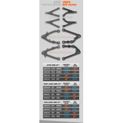 Trapecio superior X4 posición interna amortiguador soft delantero izquierdo/trasero derecho Xray 302144-S
