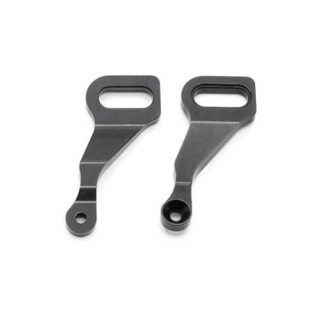 Placa trasera ARS aluminio X4 posición interna amortiguador derecho + izquierdo Xray Ref. 302387