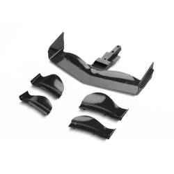 Alerón delantero plástico ajustable X1 negro diseño plano Xray 371204-K