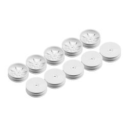 Llanta delantera Aerodisk 2WD estrecha blanco (10) Xray 329904-M