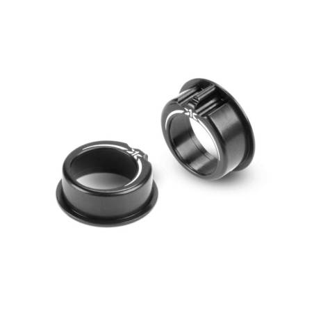 Buje rodamiento ajustable aluminio +1 mm negro (2) Xray 302064-K