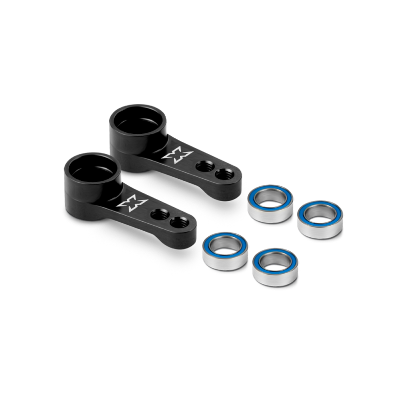 Brazo salvaservos doble aluminio negro + rodamientos (2) Xray 302525-K