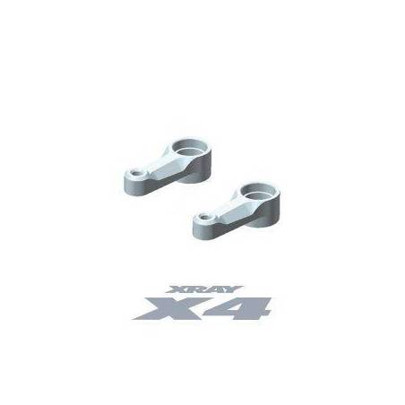 Brazo dirección doble aluminio X4 negro + rodamientos bolas Xray 302517-K