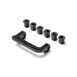 Soporte trapecio delantero superior izquierdo aluminio set Xray Ref. 342043