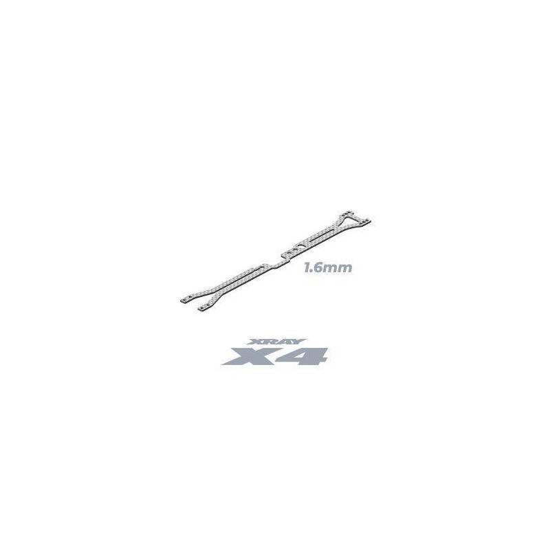 Soporte superior de carbono 1.6mm X4 Xray Ref. 301071