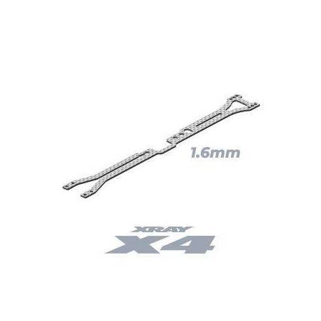 Soporte superior de carbono 1.6mm X4 Xray Ref. 301071