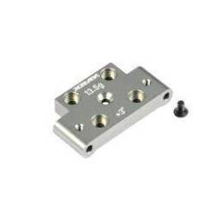 Placa aluminio soporte trapecio delantero +3°/-3° Xray Ref. 322317