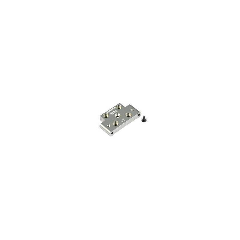 Placa aluminio soporte trapecio delantero +3°/-3° Xray Ref. 322317