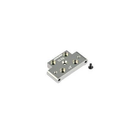 Placa aluminio soporte trapecio delantero +3°/-3° Xray Ref. 322317