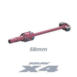 Eje transmisión ECS X4 58mm acero Hudy set Xray Ref. 305360