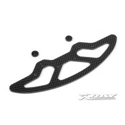 Bumper delantero carbono 2.5 mm + arandelas X10 V2 Xray 371040