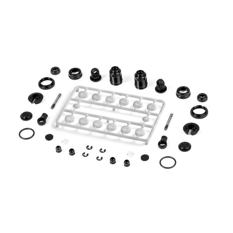 Set amortiguadores touring 1/10 alu negro (2) Xray 308307-K