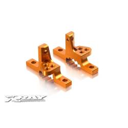 Abrazadera superior T3 alu ajuste roll center izq+dch naranja Xray 302028-O