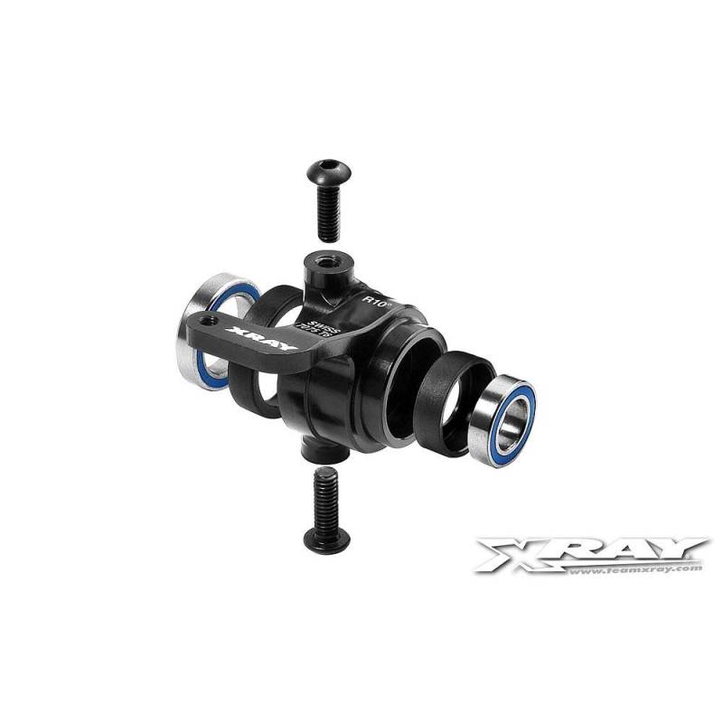 Mangueta dirección aluminio izquierda 10° kingpin set Xray 352268