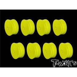 Llantas 1/10 Delanteras 4wd Amarillas Tworks (8u.). Ref. TE-218-BY-8