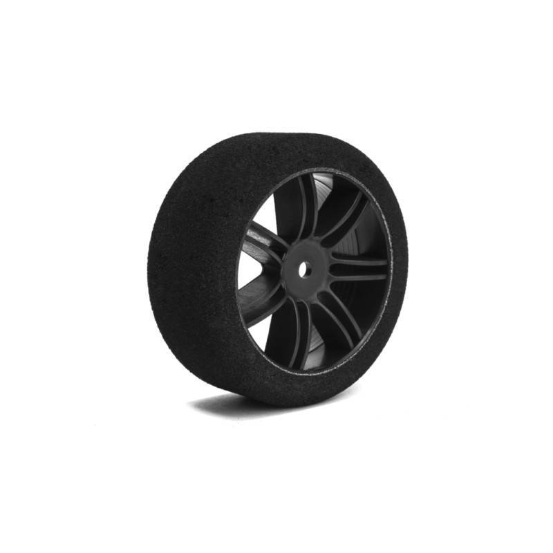 Ruedas Hot Race 1/10 Onroad traseras shore 37 en llanta carbono (2 Ud.). Ref. HR005-0142