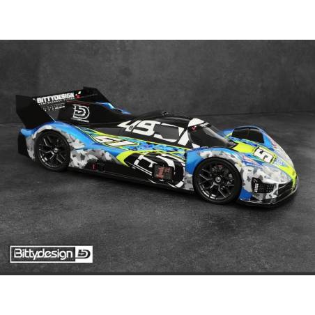 Carrocería Bittydesign 499R Hyper Car 1/10 190mm LP Light