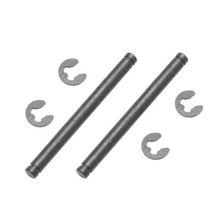 Pasadores de portamanguetas delanteras Hobbytech X-Mid con clips (2 Ud.) para buggy RC. Ref. MID-039.